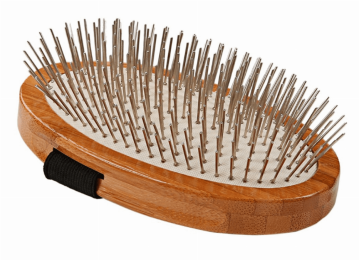 Bass Brushes- Style & Detangle Pet Brush (Palm Style/ Dark Finish)