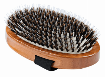 Bass Brushes- Shine & Condition Pet Brush (Palm Style /Dark Finish)