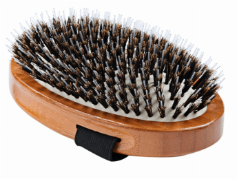 Bass Brushes- Shine & Condition Pet Brush (Palm Style /Striped Finish)