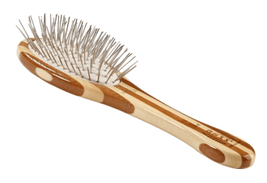 Bass Brushes- Style & Detangle Pet Brush (Small Oval /Striped Finish)