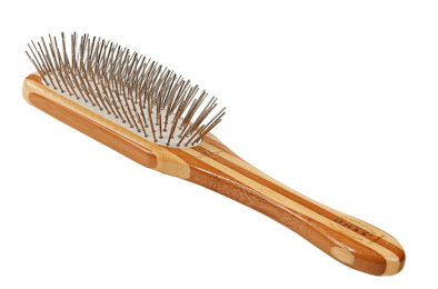 Bass Brushes- Style & Detangle Pet Brush (Medium Paddle /Striped Finish)