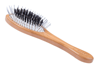 Bass Brushes- The Hybrid Groomer (Small Oval/ Dark Finish)