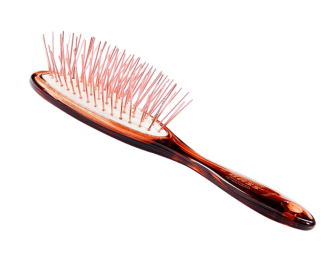 Bass Brushes- Style & Detangle Pet Brush (Small Oval /Tortoise Shell Finish)