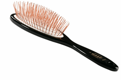 Bass Brushes- Style & Detangle Pet Brush (Large Oval /Jet Black Finish)