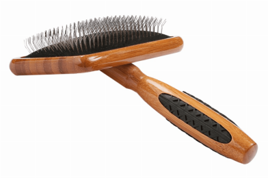 Bass Brushes- De-matting Pet Brush(Large Slicker Style/ Dark Finish)