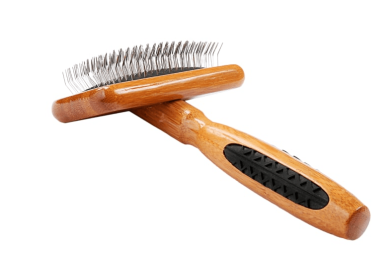 Bass Brushes- De-matting Pet Brush (Small Slicker Style/ Dark Finish)
