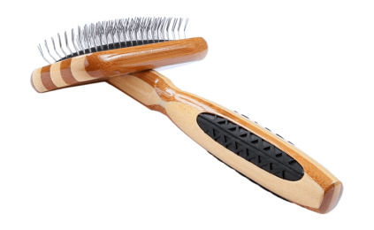 Bass Brushes- De-matting Pet Brush (Small Slicker Style /Striped Finish)