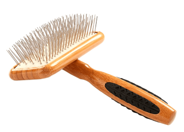 Bass Brushes- Shine & Condition Pet Brush (Medium Oval /Dark Finish)