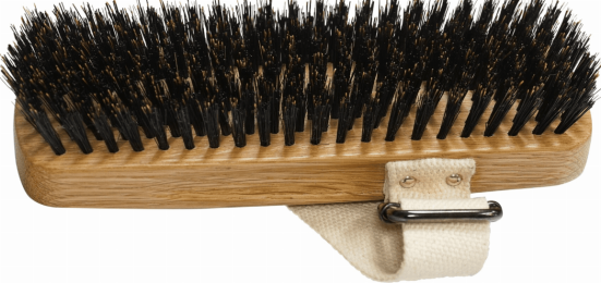 Bass Brushes- Shine & Condition Equine Brush (Medium Oval/ Dark Finish)