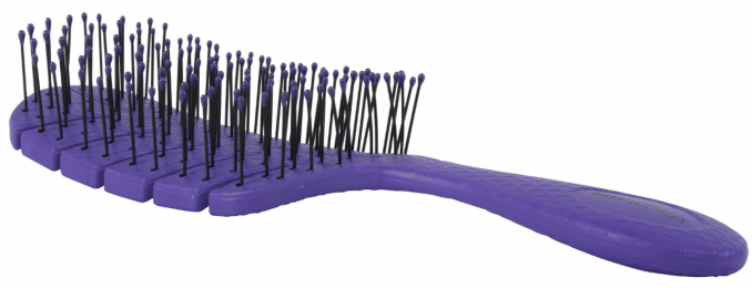 Bass Brushes- The BIO-FLEX  Detangling Hair Brush (Leaf Shape /Lavender Finish)