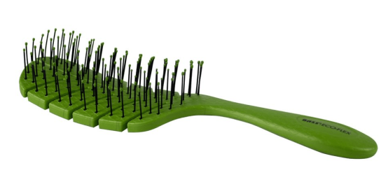 Bass Brushes- The BIO-FLEX  Detangling Pet Brush (Leaf Shape /Green Finish)