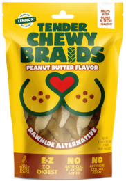 Alternative Rawhide Tender Chewy Braids with Peanut Butter Flavor (3oz)