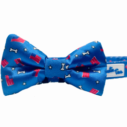 Cutie Ties Dog Bow Tie (Color: Red, White and Bones)