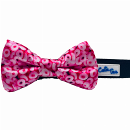 Cutie Ties Dog Bow Tie (Color: Pink Cheerios)