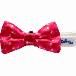 Cutie Ties Dog Bow Tie (Color: Fish Bone Red)