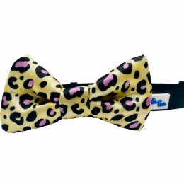 Cutie Ties Dog Bow Tie (Color: Cheetah Yellow)