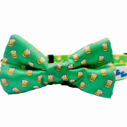 Cutie Ties Dog Bow Tie (Color: Green Beer)