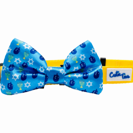 Cutie Ties Dog Bow Tie (Color: Blue Dreidel)