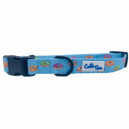 Cutie Ties Fun Design Dog Collar (Color: Donuts)