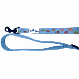 Cutie Ties Fun Design Dog Leash (Color: Donuts Blue)