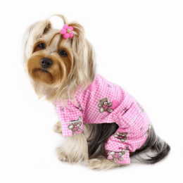 Adorable Teddy Bear Love Flannel PJ (Color: Pink)