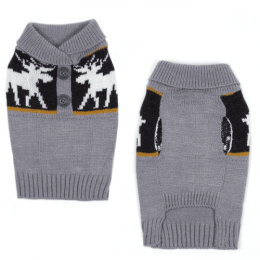 CC Shawl Collar Sweater (Color: Gray)