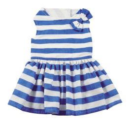 ESC Blue Stripe Dress (Color: Blue)