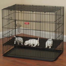 ProSelect Puppy PlayPen with Plastic Pan (Color: Black)