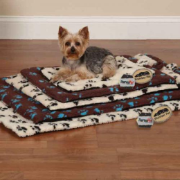 SP ThermaPet Paw Print Crate Mat (Color: Brown)