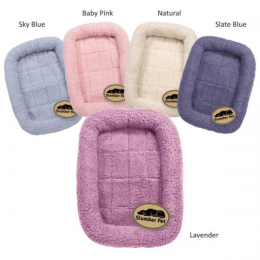 Slumber Pet Sherpa Crate Bed (Color: Pink)