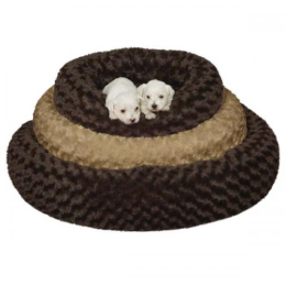 SP Swirl Plush Donut Bed (Color: Oatmeal)