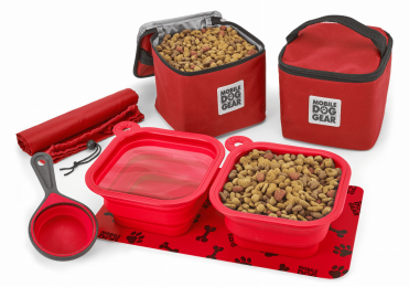 Mobile Dog Gear Dine Away Bag (Medium/Large Dogs) (Color: Red)