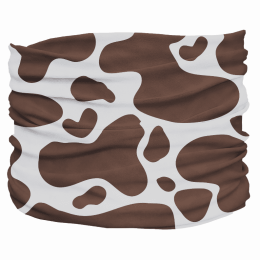 Cowhide Brown Pup Scruff (Color: White,Brown)