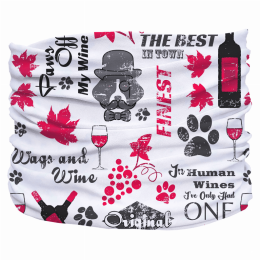 Wags and Wine Pup Scruff (Color: White,Red,Grey)
